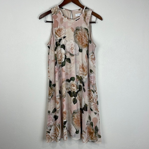 CALVIN Klein Rose Floral Dress - Picture 2 of 12